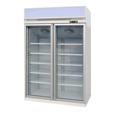 R290 Glass Door Beer Refrigerator With 5PCS Adjustable Wire Shelves
