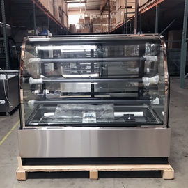 3 Tiers Stainless Steel Refrigerated Bakery Display Case Showcase Cooler With LED Lighting