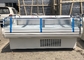 Fan Cooling Supermarket Open Fridge Front Curved Glass For Fresh Meat