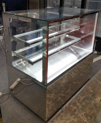 Front Straight Glass Cake Showcase-Kühlschrank mit oberem Glasregal 2