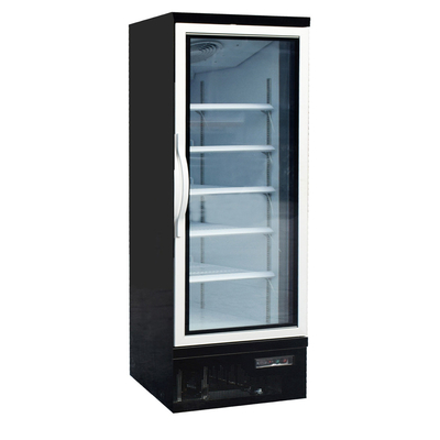 EC-Ventilatormotor-aufrechter Glastür-Gefrierschrank für Pizza-Energieeinsparung
