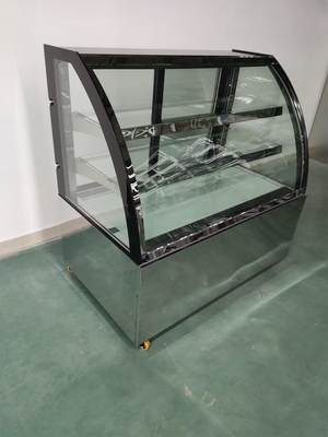 Gebäck-Speicher-Anzeigen-Schaukasten-Gefrierschrank mit zwei Einfach-Reinigungs-Glasregalen