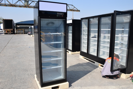 Eiscreme-Senkrechte-Glastür-Gefrierschrank mit EC-Ventilatormotor-Energieeinsparung
