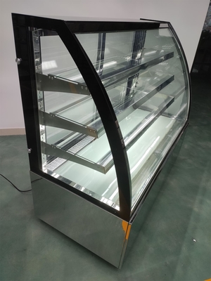 Front Curved Cake Display Cabinet-Kühlvorrichtung mit ausgeglichenem Glas