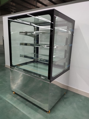 Kundenspezifischer Gebäck-Anzeigen-Verkaufsberater mit 3PCS herauf Glasregale