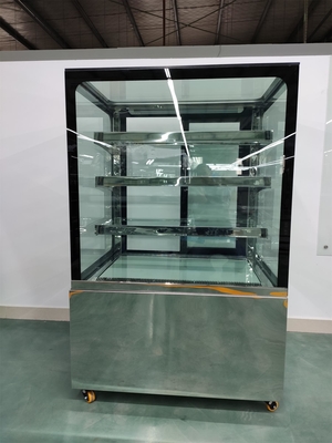 Gebäck-Anzeige gekühlter Schaukasten mit Front Straight Triple Glazed Anti-Fog-Glas