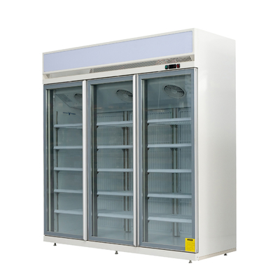 3 Glastüren Gewerbekühlschrank mit EBM-Ventilatormotoren für einen geringen Energieverbrauch