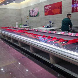 Öffnen Sie Frischfleisch-Kühler-Feinkostgeschäft-Anzeigen-Kühlschrank für Supermarkt 1250 * 1160 * 1000mm
