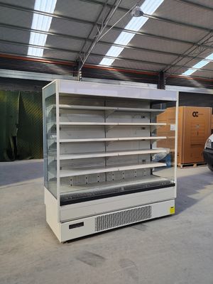 Mini-Markts-Ventilator, der offene Kühlvitrine 1100L mit Nachtvorhang abkühlt