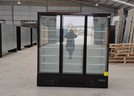 3 Glaskommerzieller aufrechter Gefrierschrank der tür-1260L mit SECOP-Kompressor