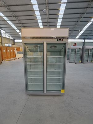 Aufrechter Glastür-Gefrierschrank des Mini-Markts-R404a mit SECOP-Kompressor