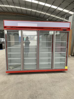 Roter vier Glasgetränk-Anzeigen-Kühler der tür-R290 mit SECOP-Kompressor
