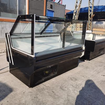 Feinkostgeschäft Front Straight Lifting Up Glass-Tür-220L zeigt Kühlmittel des Kühlschrank-R290 an