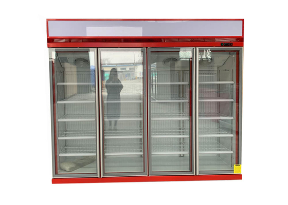 Spitze brachte die Glaskühlvitrine der tür-4 1700 Liter Energiesparend an