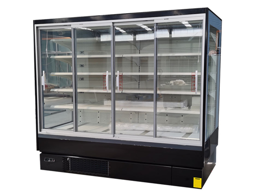 Gelüfteter abkühlender Multideck-Kühler mit Glasschiebetür-Energieeinsparung