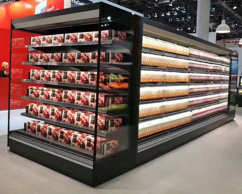 Kühlvitrine R448A Multideck benutzt für Molkereigetränke