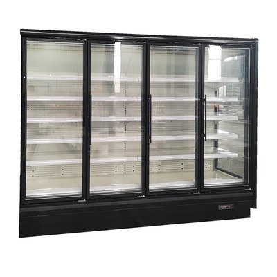 Schiebendes Fern- Multideck/lagerte Glas- Tür-Anzeigen-Kühler mit Fern-kondensierender Einheit Copeland oder Bitzer für Getränke schwenkbar