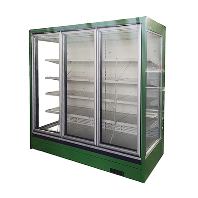 Kundengebundenes schiebendes Multideck/lagerte Glastür-Verkaufsmöbel mit Frameless doppelverglaster Anti-Nebel-Glastüren schwenkbar