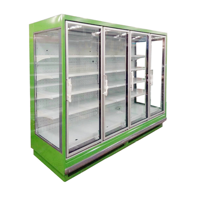 Ergreifen Sie und gehen Sie Anzeigen-Kühlschrank Multideck mit inneren vertikalen LED-Lichtern