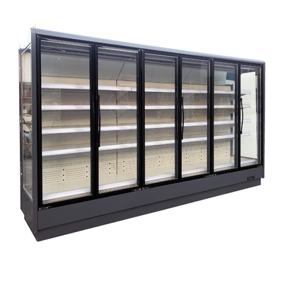 Handelsanzeigen-Kühlvorrichtung Multideck mit transparentem Glas Endpanels