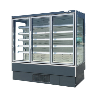 Vertikale LED-Lichter ergreifen und gehen Anzeigen-Kühlvorrichtung Multideck für Fleisch