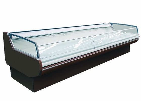 Front Curved Glass Fan Cooling offener Front Display Chiller For Sausages