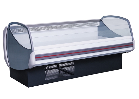 Horizontaler Metzger-Display Fridge For-Supermarkt kochte Nahrungsmittelanzeige