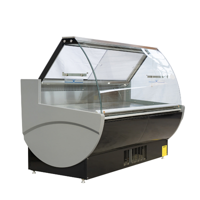 Ventilator, der Frischfleisch-Kühlschrank mit transparentem Glas Endpanels abkühlt